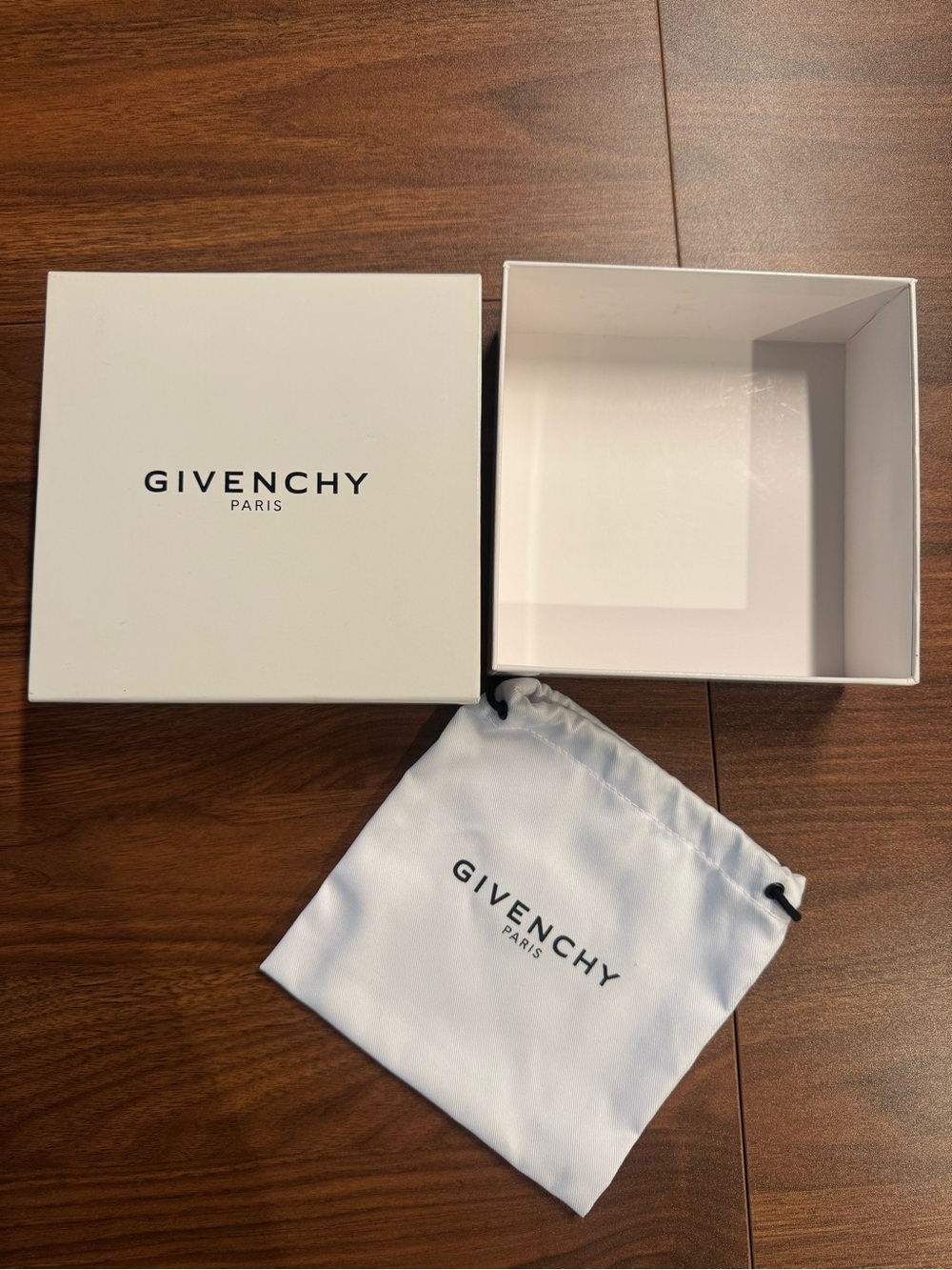 Givenchy White Branded Jewelry Pouch with Gift Box